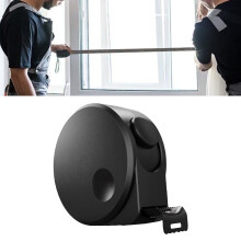 Hochpräzentes Stahlmaßband 5m x 19mm, ausziehbar, schwarz