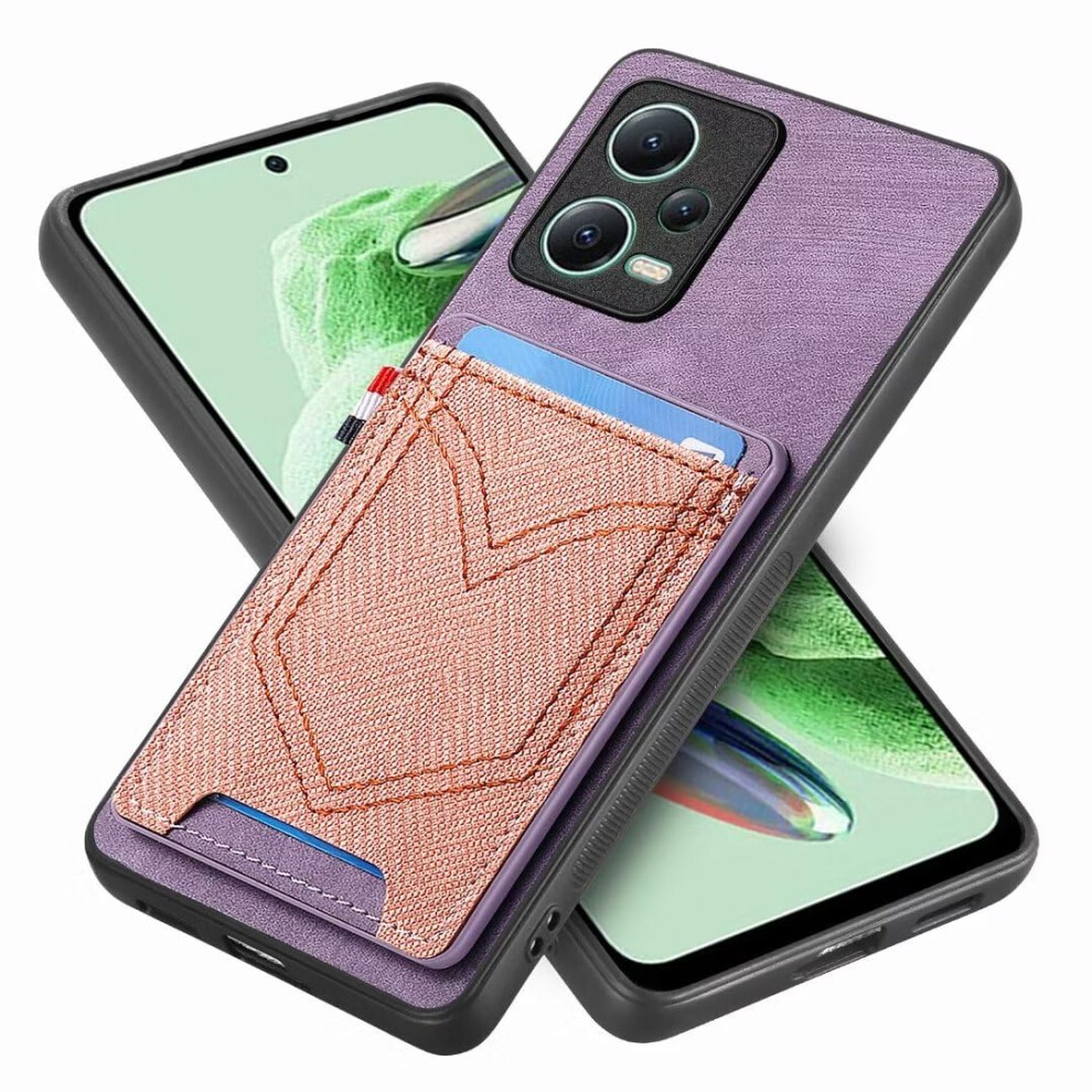 Leather Case For Samsung Galaxy A04s/A13 5G Flip Wallet, Card Slots Cover Purple 9382693698902