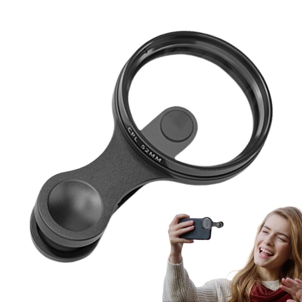 Phone Filter Lens, 52Mm Clip Circular Optical Polarizing Filter, Smartphone Accessories For Professionals And Beginners 9347817019254