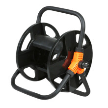 Hose reel pipe organizer for lawn and garden irrigation systems