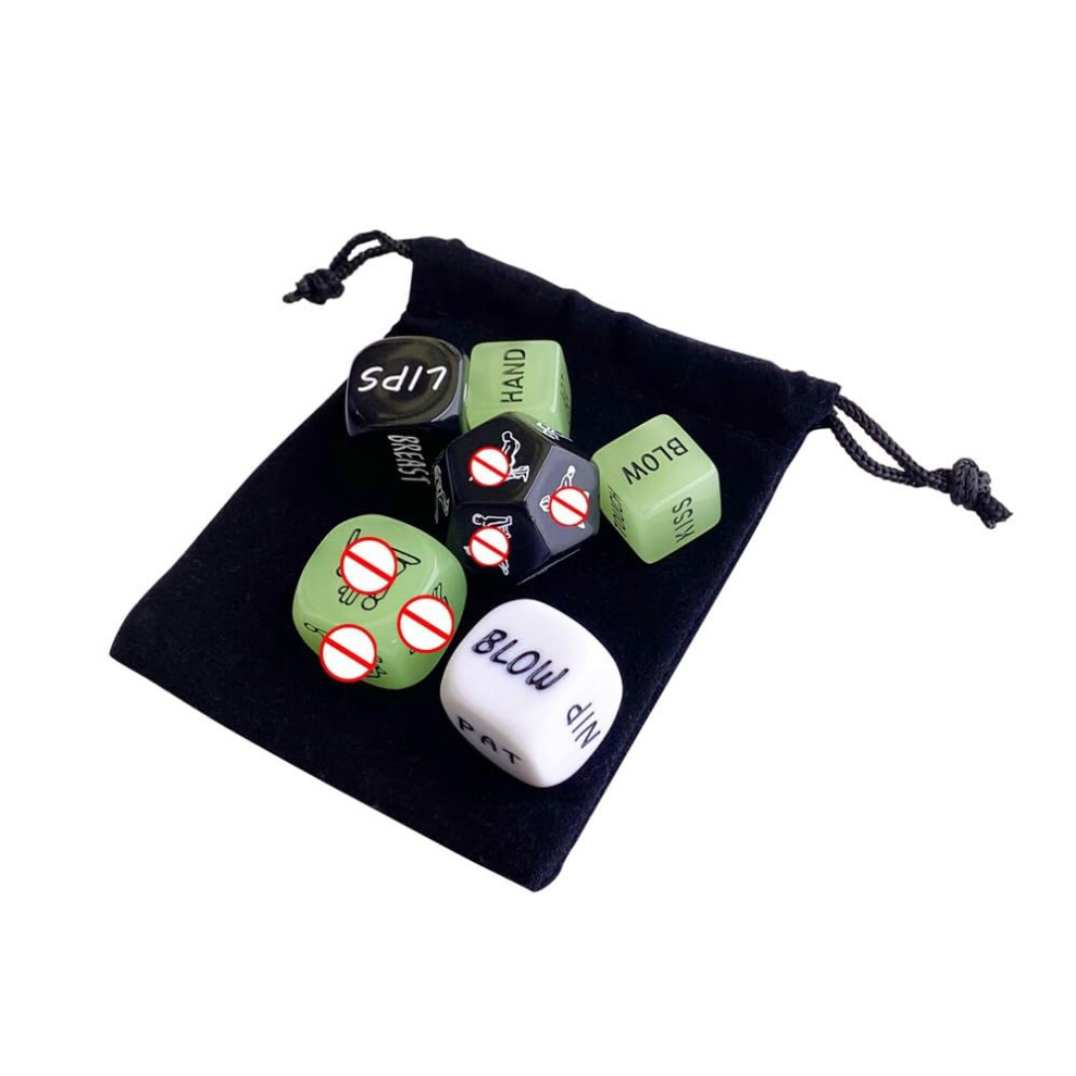 Dark Sm Sex Games Sex Toy Set 6 Piece Erotic Dice Engraved Foreplay Positions Glow In The Color Dice 130