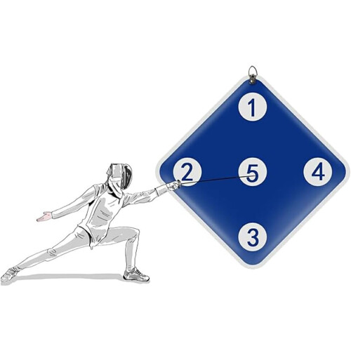 Fencing Target  Material Blue Durable Embossed Clear Scale Easy Read Space Saving Training 2