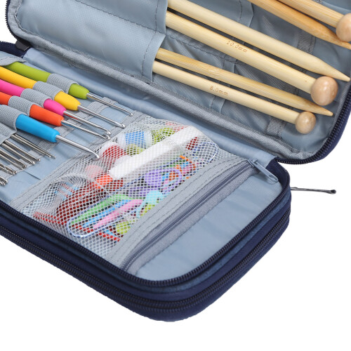 Ergonomic Knitting Kit with Bamboo Needles & Storage Bag – Multiple Sizes 1