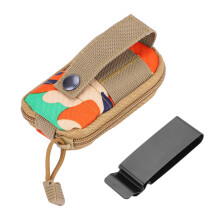 Tactical Utility Pouch For Outdoor Adventure Heavy Duty Nylon With Elastic String And Two Way Zippers Water Resistant Coating Compact Size Foldable De
