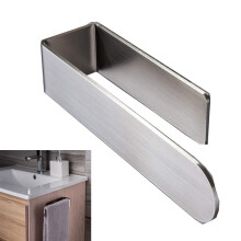 Soporte minimalista autoadhesivo para toallas de mano, diseño en forma de U con acabado negro mate para baños, cocinas, caravanas, acero inoxidable