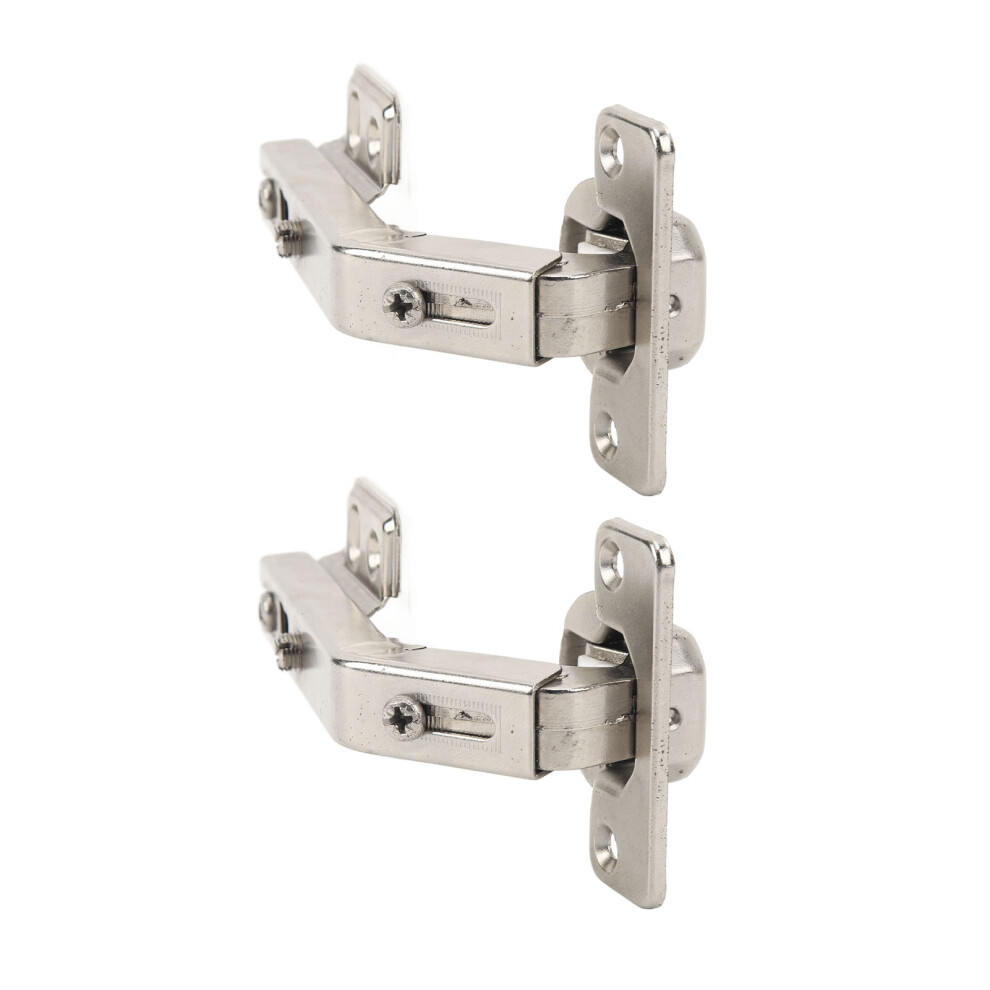 Corner Kitchen Cabinet Concealed Hinge, Brass Plated Bottom With Nickel Plated Surface, Furniture Soft Closing Hinges, Hidden Cabinet Hinges 9358999706764