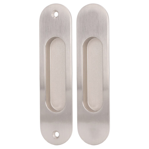 Elegant Modern Design Stainless Steel Oval Pull For Sliding Doors, Self-Stick Oval Flush Pull Handle With Smooth Edge For Kitchen Furniture 2