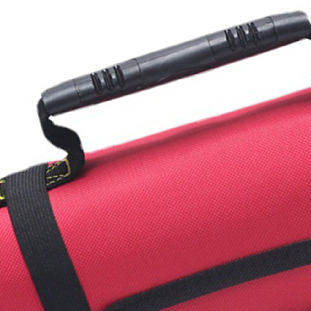 Multi-Pocket Red Roll Up Tool Bag Oxford Cloth 58.5X35.5cm 9401373525687