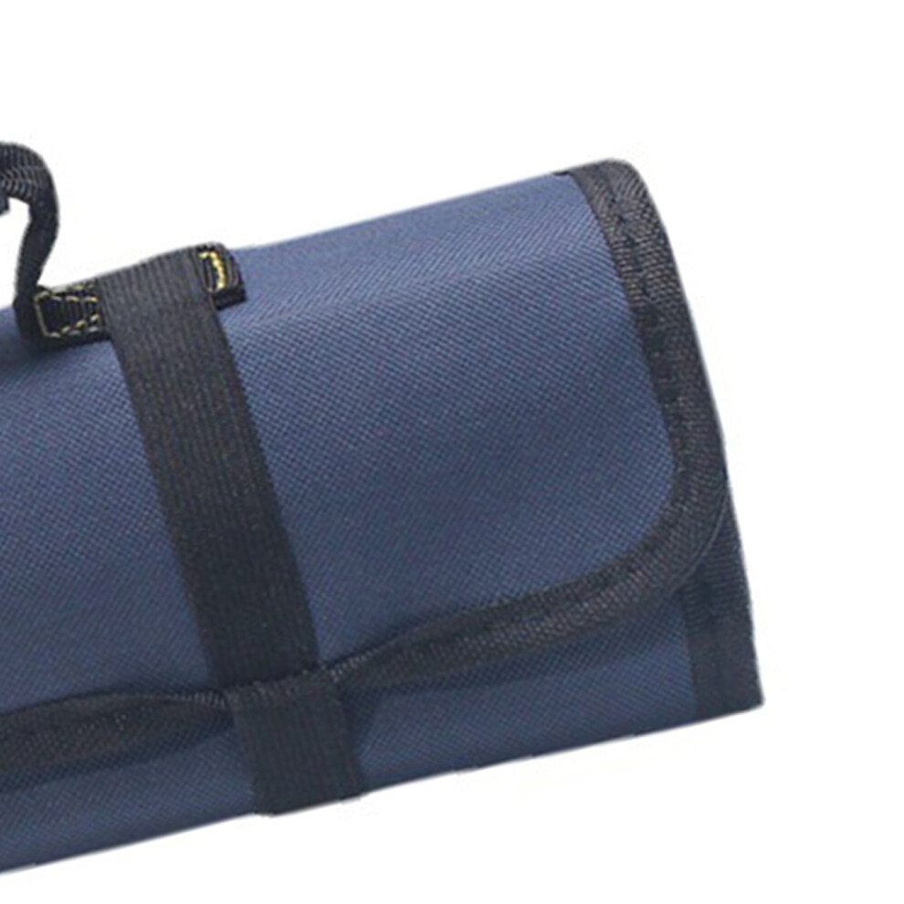 Multi-Pocket Oxford Cloth Roll Up Tool Bag, 58.5X35.5cm, Blue 8121373525616