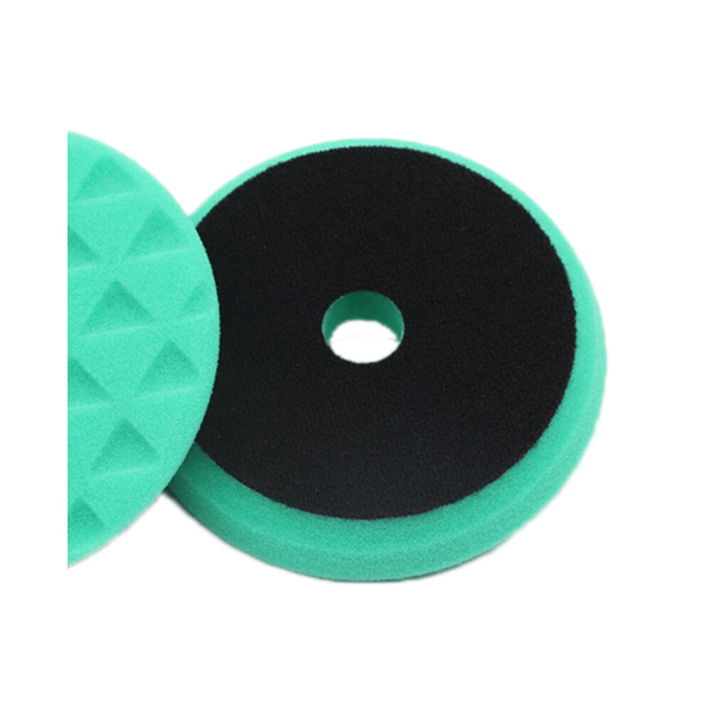 Green Car Polishing Pad 5In Sponge Buffer Polisher Cleaning Drill Adapter