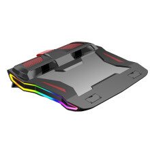 RGB Gaming Laptop Cooling Pad with Turbo Fan Airflow and RGB Lighting