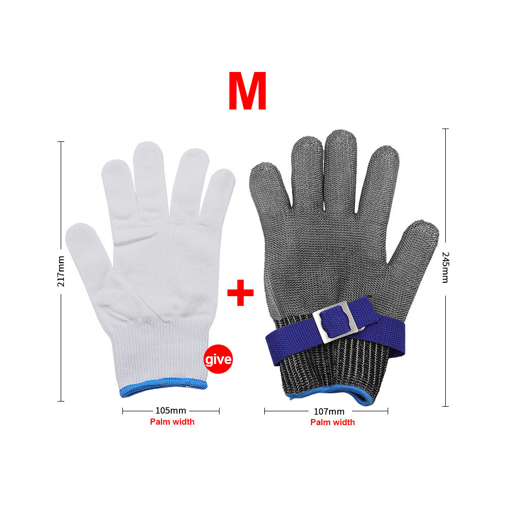 Stainless Steel Mesh Chainmail Glove For Meat Cutting, 23.5Cm Silver Gray 8421381906996