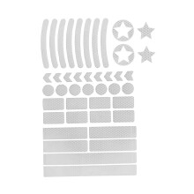 42pcs Reflective Safety Stickers Waterproof Night Visibility Set - Multiple Sizes & Colors