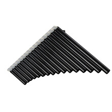 16-Rohr G-A2 Schlüssel Panflöte ABS Holzblasinstrument mit Tragetasche, 260mm Schwarz
