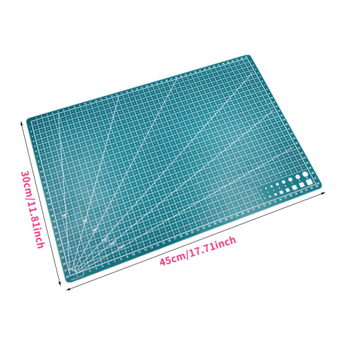A3 Single-sided Cutting Mat with Grid Lines, Blue/Green, 4530cm 1