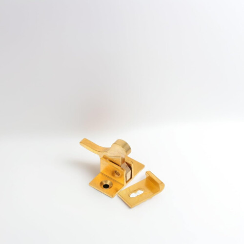 Brass Window Latch Retro Security Lock for Doors Cabinets and Windows Durable Vintage Style 2