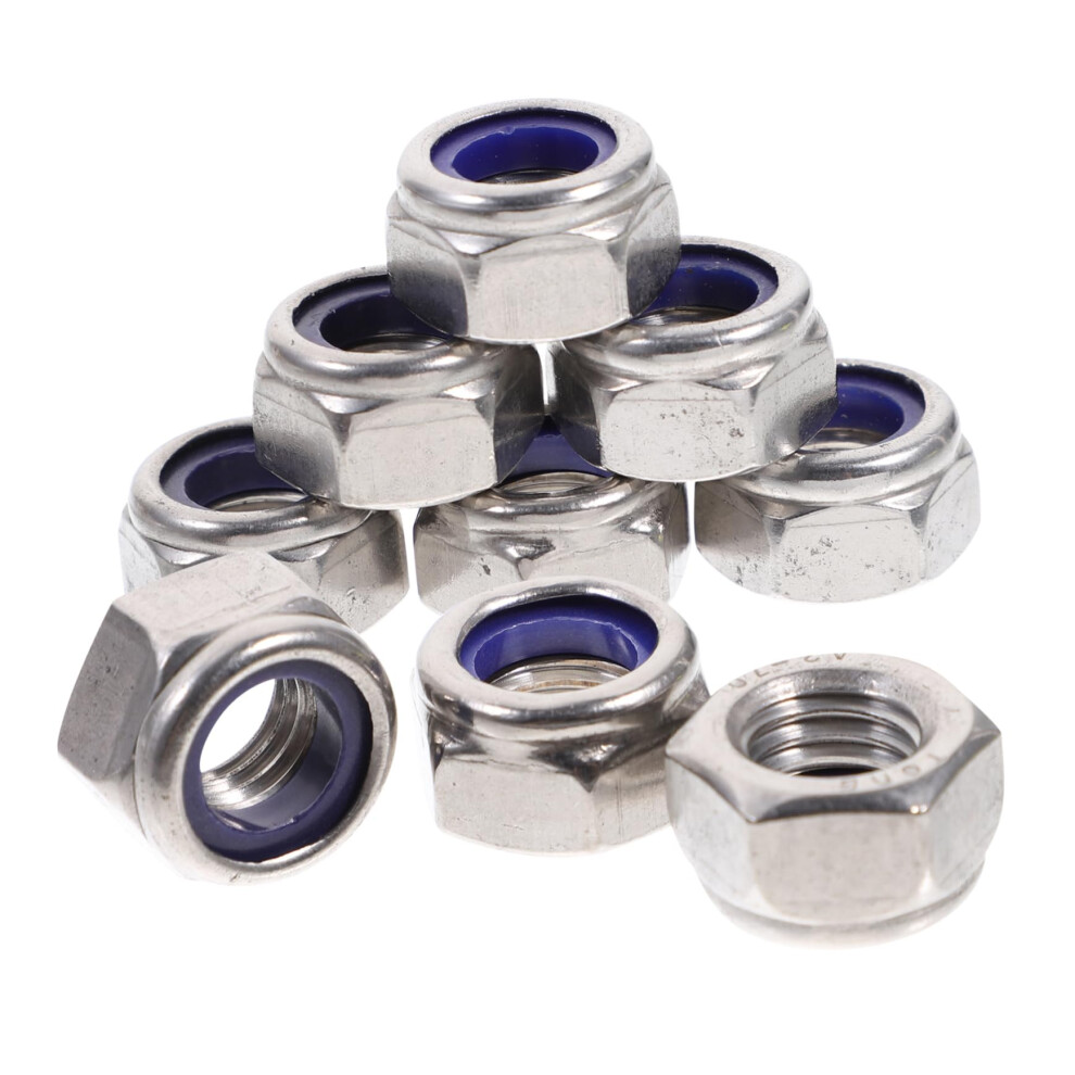 20 Pieces Hexagon Lock Nut With Insert, Sturdy And Practical Lock Nuts For Versatile Applications In Securing Equipment. 9347817021905