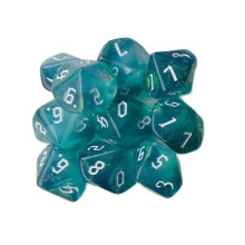 10pcs 10Sided Polyhedral Dice Glitter Colorful RPG Dice Gaming Supplies