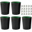 Dice Cup Set 5pcs Black  Leather Comfortable Shaking for Bar Home Party 5