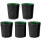 Dice Cup Set 5pcs Black  Leather Comfortable Shaking for Bar Home Party 3