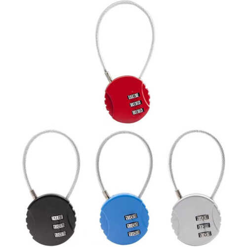 Assumed travel cable lock 3digit helmet lock multipurpose electric bicycle locking luggage lock code lock cable 1