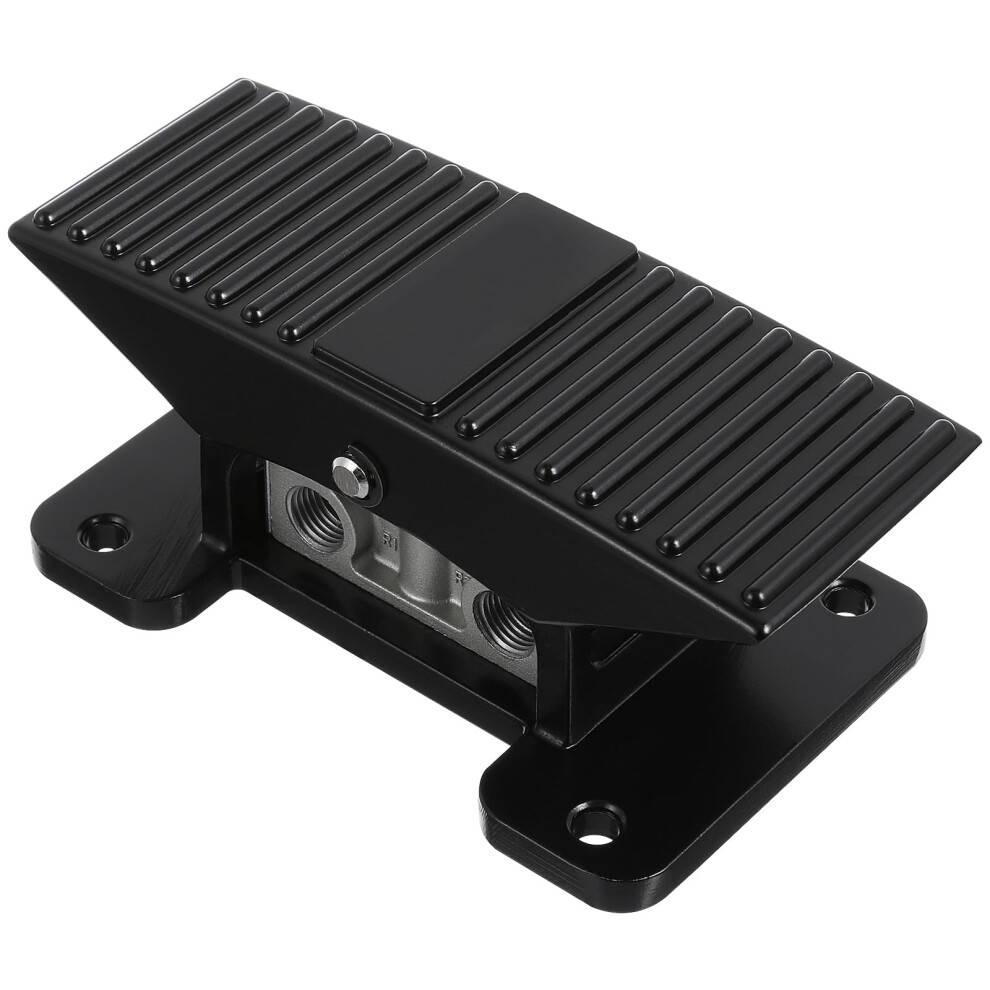 Momentary Foot Pedal Valve Pneumatic 5 Way 3 Position Zinc Alloy Nonslip 6.29 X 2.36 X 2.75 Inch Black 9426802621938