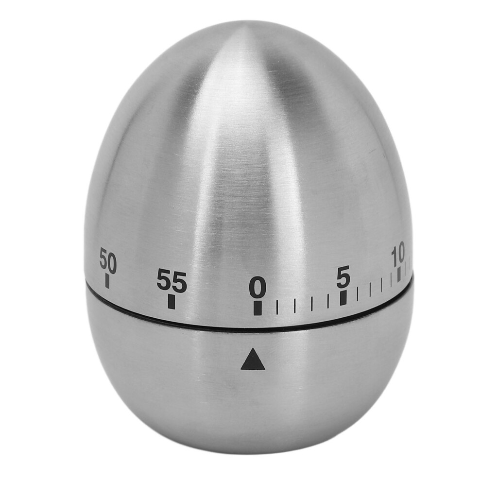 Countdown Timer Mechanical Wind Up Rotating Egg Kitchen Timer Loud Alarm Stainless Steel Manual For Cooking, 60 Minutes Timer Easy To Operate Non