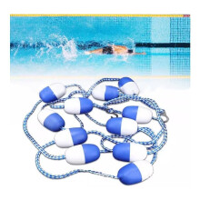 Pool Safety Rope with Floats and Hooks, UVResistant Swimming Pool Lane Divider Barrier Blue 40m
