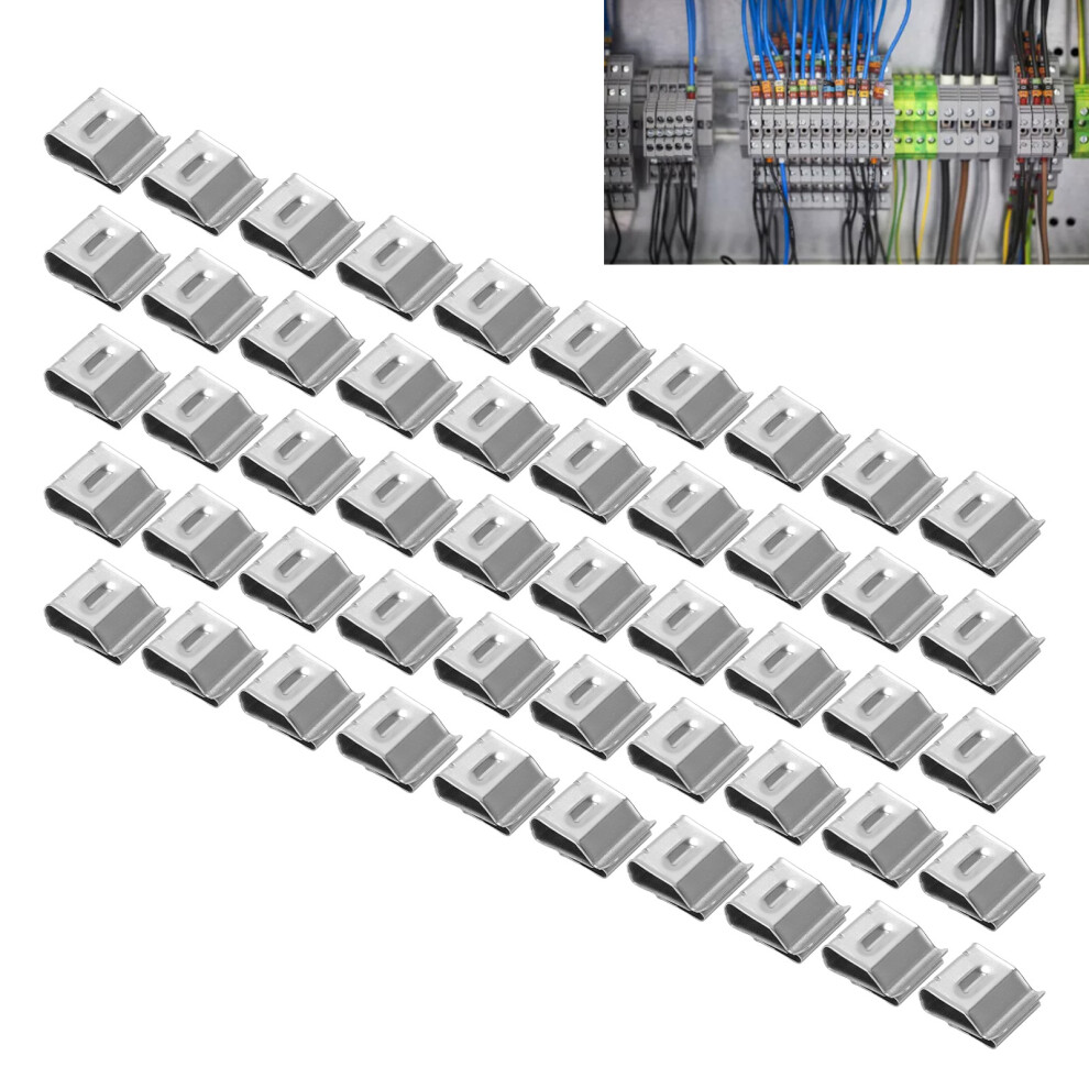 50Pcs Stainless Steel Cable Clips For Solar Panel Wiring - 2 Wire Clamp Kit 4691373535839