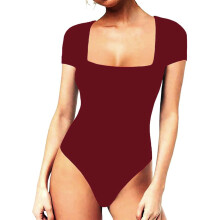 Body feminino com decote quadrado, manga comprida e modelagem justa. Blusa moderna em tecido respirável, ideal para ocasiões casuais e formais.