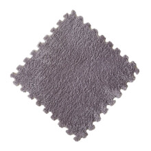 Interlocking Floor Carpet for Home Gym, Soft Shaggy Area Rug with Puzzle Mat Design, Thickened Plush Foam Base for Floor Protection, Free Combination