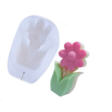 Handmade 3D Silicone Flower Mold, Eco-Friendly, 76x115x39mm