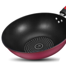 32cm Cast Iron Flat Bottom Wok Pan with Handle for Soup and Stew