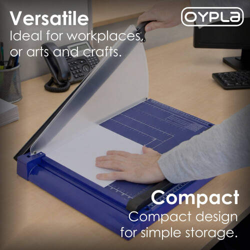 Oypla Oypla Professional Grade A3 Guillotine With Safety Guard - Blue 2