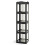 Bibliothèque étagère - HELLOSHOP26 - Rotative 360 - Noir - Design pliable - Matériau PP/ABS 1