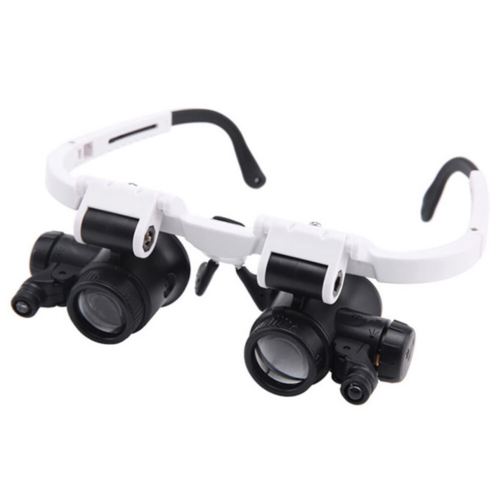 Light Led Headmounted Magnifying Glass With Dual Led S And Multiple Zoom Levels For Precision Work