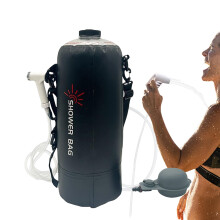 Camp Shower Bag 12L Portable Solar Shower Tool Kit With Removable Hose And Showerhead For Beach, Trips, Hiking, Travel