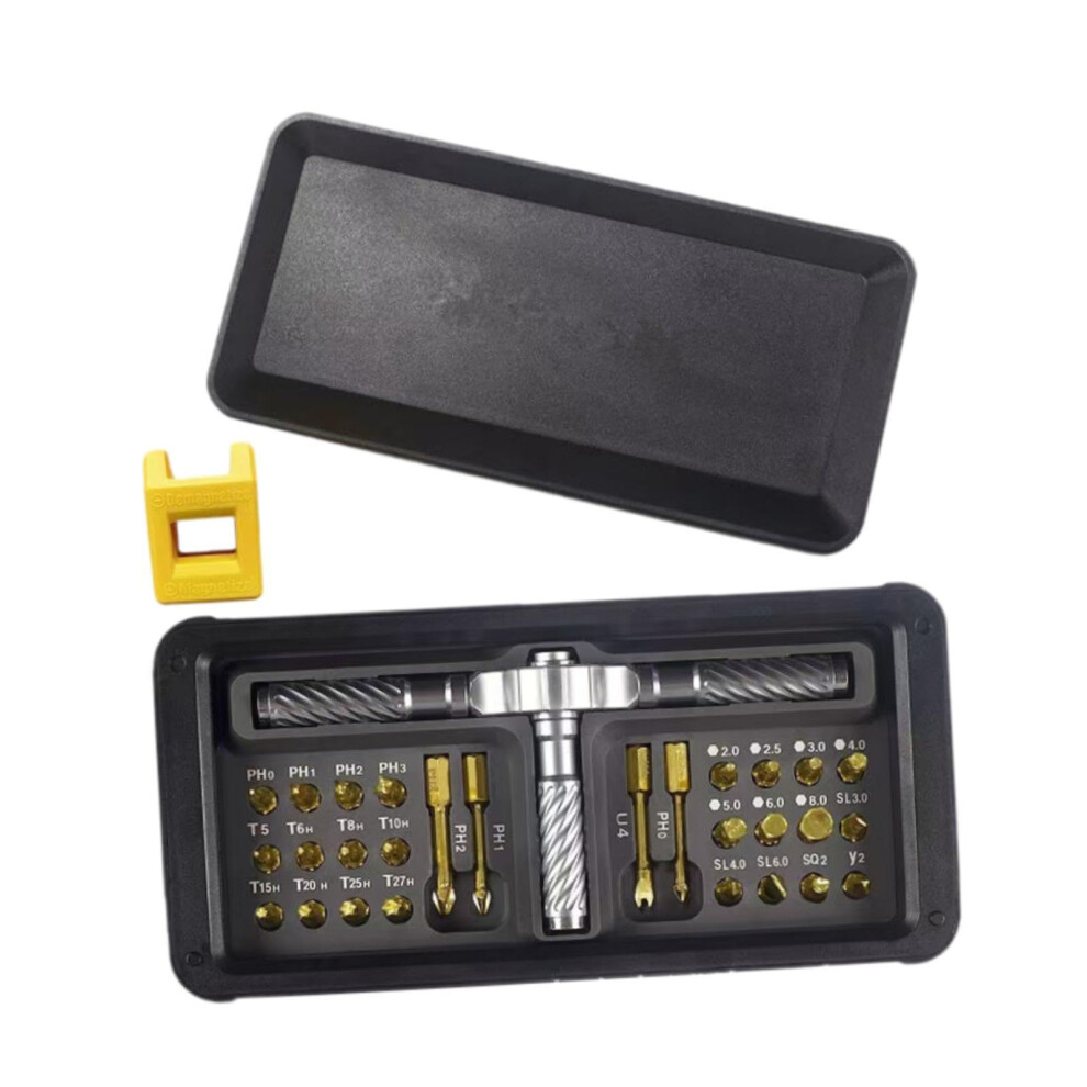 30 In 1 Ratchet Screwdriver Set With Magnetic Bit Lock And Storage Box For Diy And 9347817025439