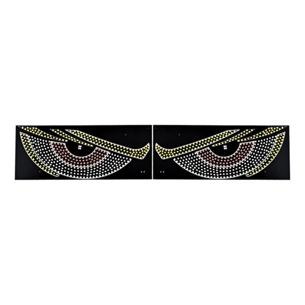 Usb Dynamic Big Devil Eyes 2 Pack Car Led S Programmable Flexible Window Screen Front Rear Led Light/White 9426802709506