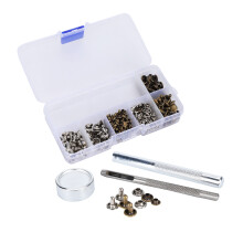 120er Messing-Nietensatz für Lederarbeiten, 0,7x0,7x0,8cm, 4 Farben