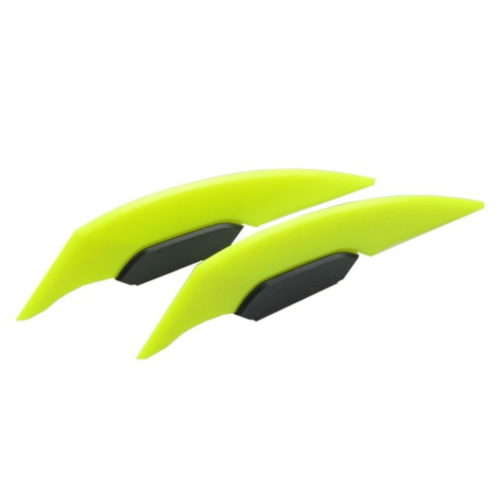 1 Pair Universal Motorcycle Spoiler Aerodynamic Winglet For Side Wind Reduction And Stability Yellow 9189345351198