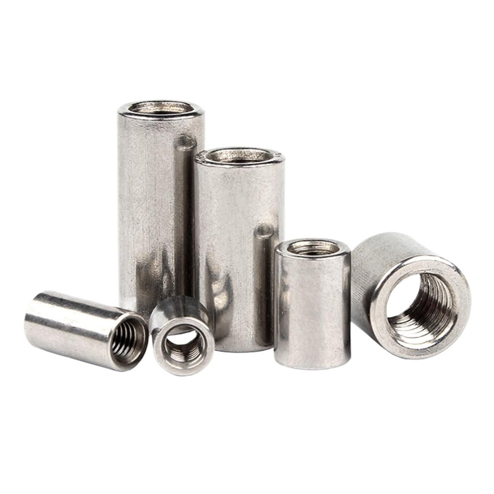 Round Coupling Nuts M8 M10 M12 A2 304 Stainless Steel (M12x18 30Mm) 9347817026528