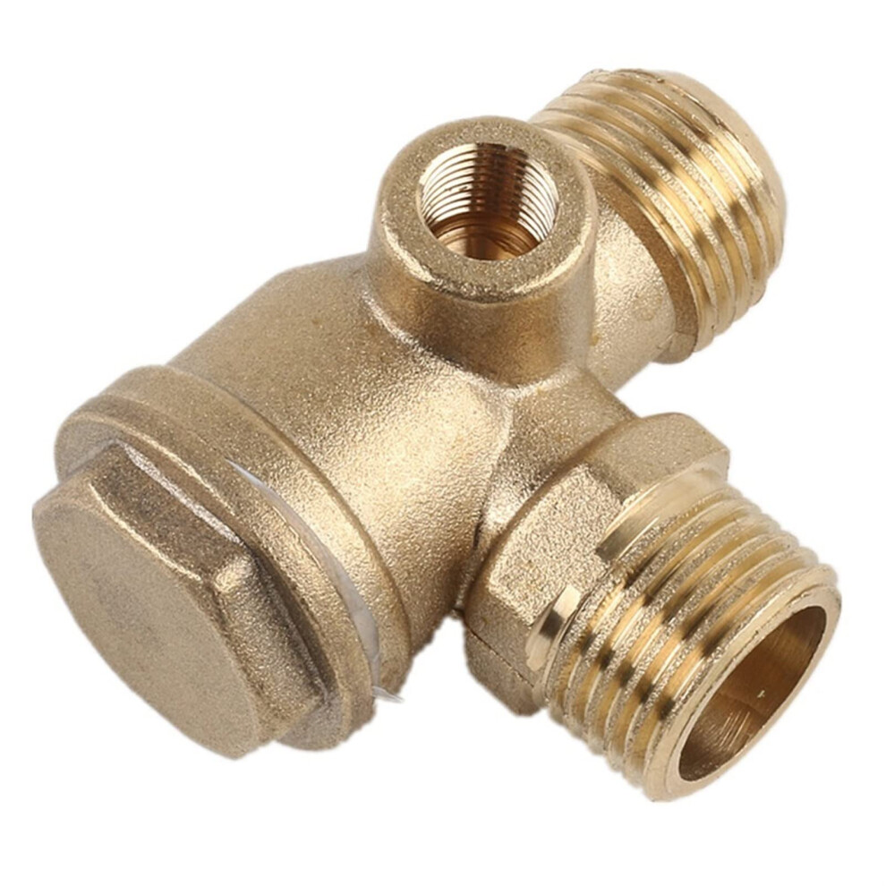 Air Compressor Check Valve 3Port Brass Connector Male Thread 20Mm Replacement Tool 9426802623055