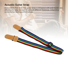 Regenbogen-Gitarrengurt, verstellbare Länge,