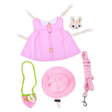 Pet Harness Cat Costume with Leash Adorable Suit Coat Design for Small Pets Rabbits Guinea Pigs