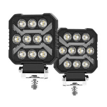 Feu de Travail à LED pour Voiture 4 Pouces, Phare Stroboscopique Blanc Jaune, Projecteur de Conduite Tout-Terrain, Feu de Brouillard DRL pour Camion,