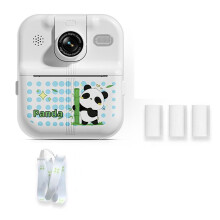Cámara para Niños, Linda Impresora de Fotos, Videocámara Digital para Niños, Fotografía, Impresión Instantánea, Panda.
