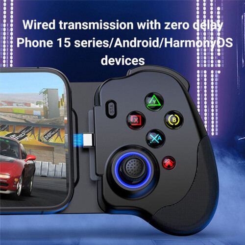 N01 Kabelgebundener Stretching-Controller Typ C Android I15 Mobiles Streaming PC Cloud-Gaming mit Zero-Latency-Joystick Weiß 2