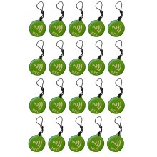20 Stück NFC-Tags, Etikett, Ntag213, 13,56 MHz, Smartcard für Alle NFC-Fähigen Telefone, -Visitenkarte, NFC, 31,5 X 28 mm, Grün