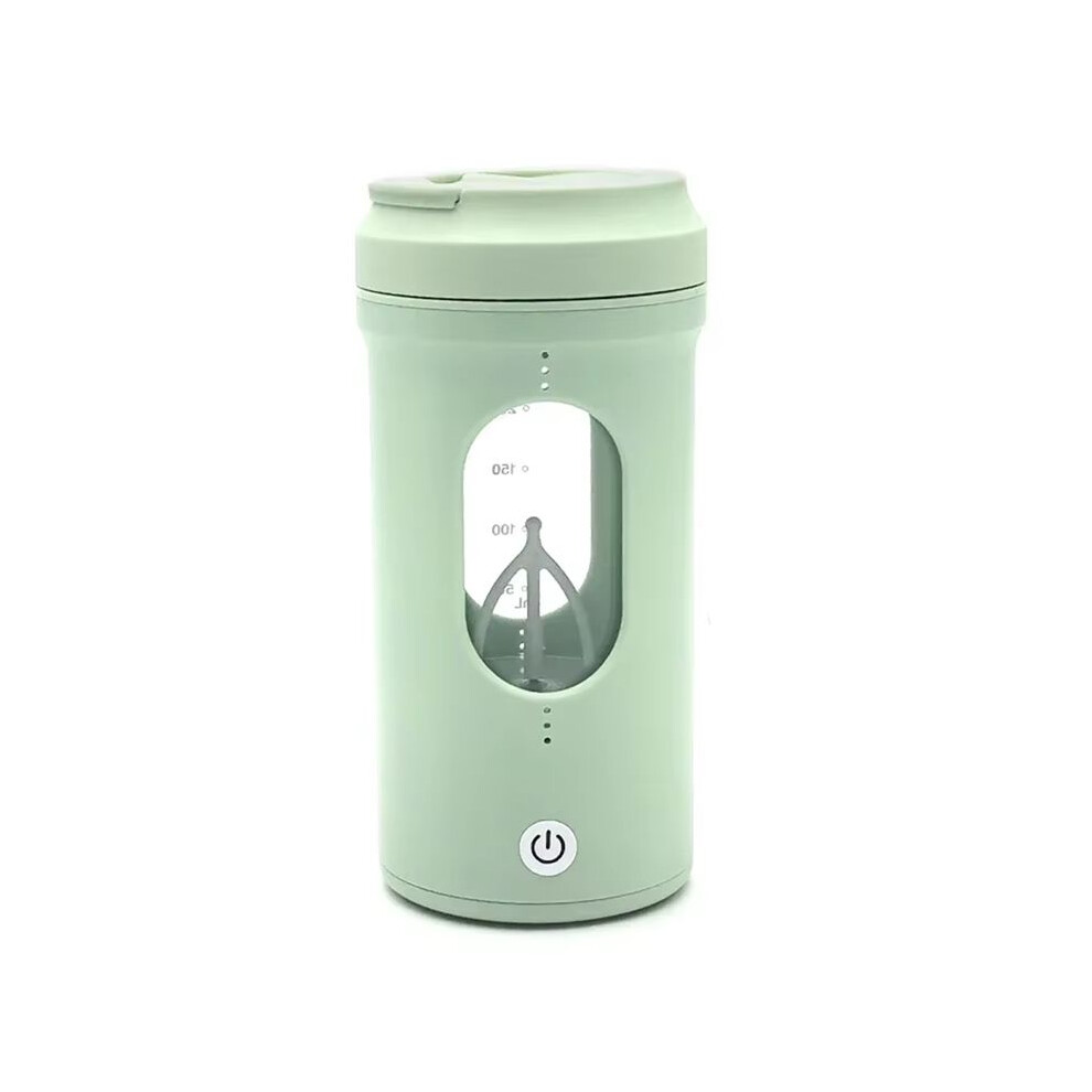 Light/Green Rechargeable Usb Electric Protein Shake Bottle - Portable Automatic Mixer For Whey Protein, 600Ml Capacity,